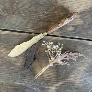 Antique Carved Handle Butter Knife