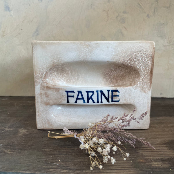 Antique Stained Crazed Farine Drawer