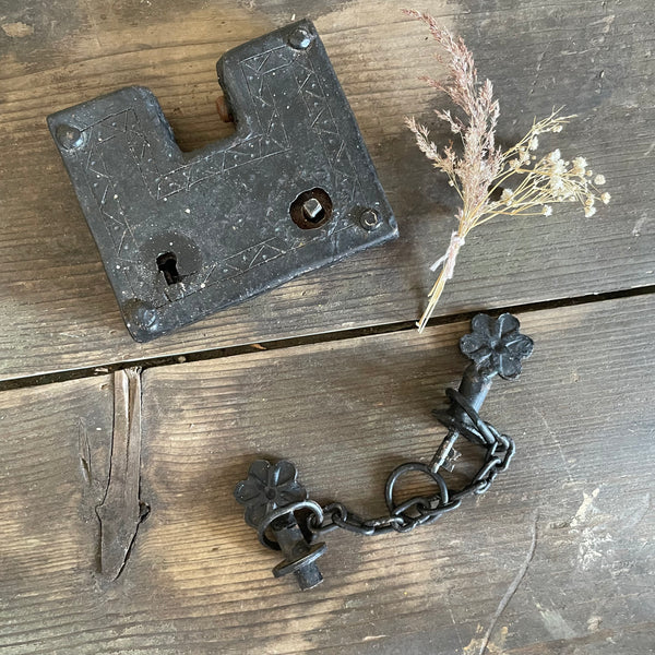 Antique Rare Double Lock