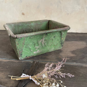 Vintage Green Metal Tray