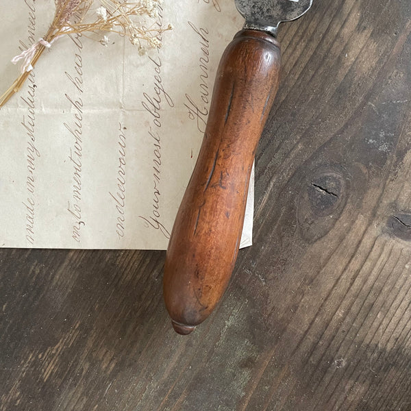 Antique Carved Handle Bread Knife