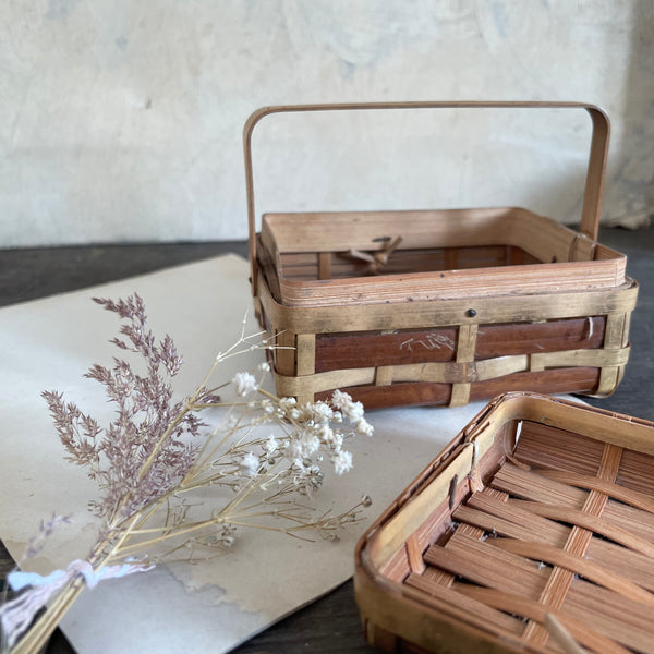 Vintage Rattan Basket