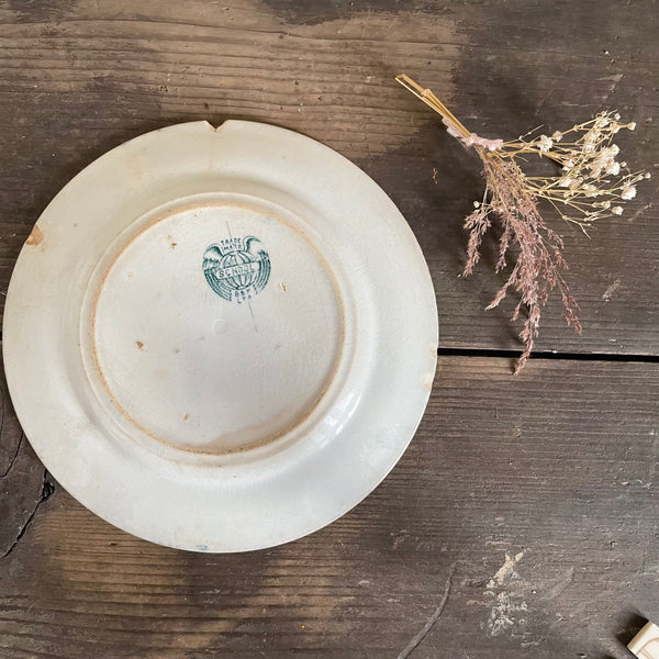 Staffordshire Alphabet & Clock Childs Plate