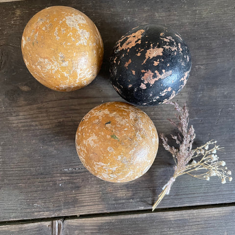 Antique Wooden Display balls
