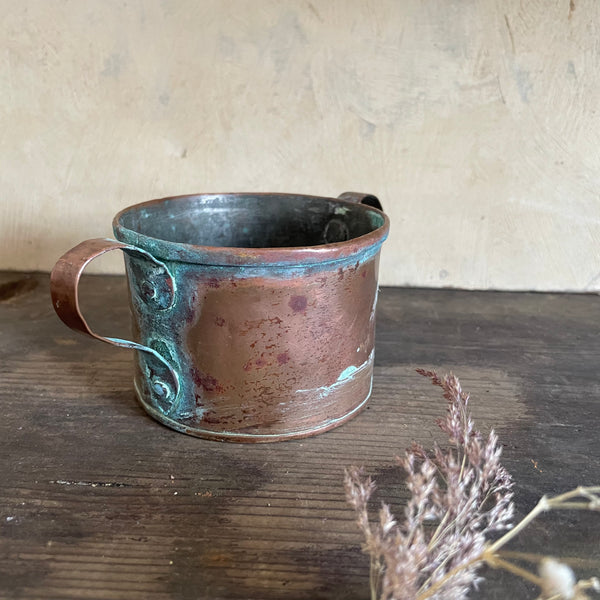 Antique Copper Double Handled Cup