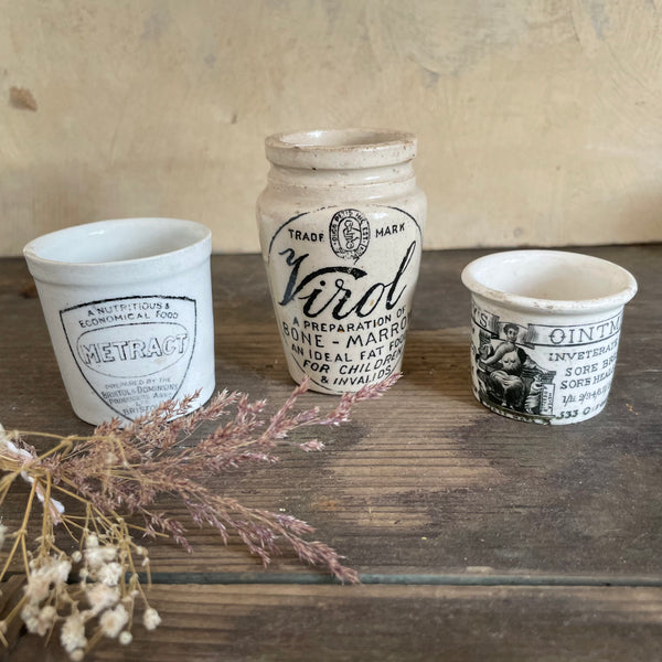 Antique Victorian Advertising Pots