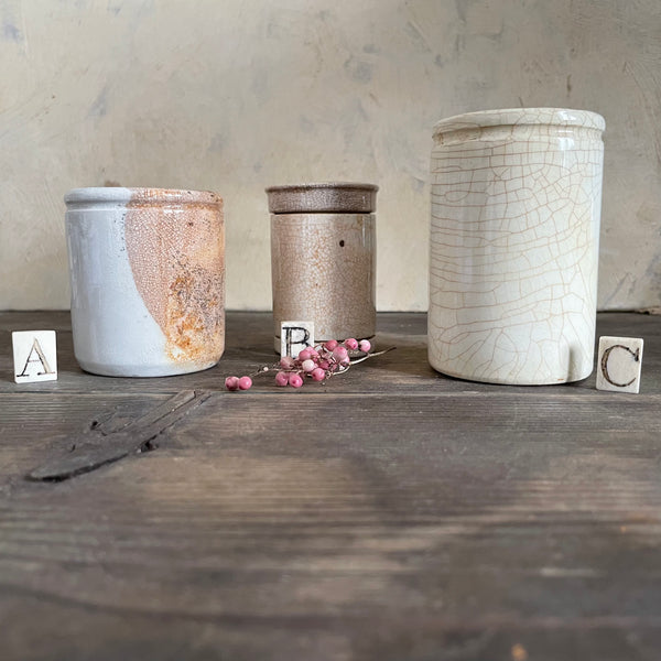 Plain Victorian Crazed Pots