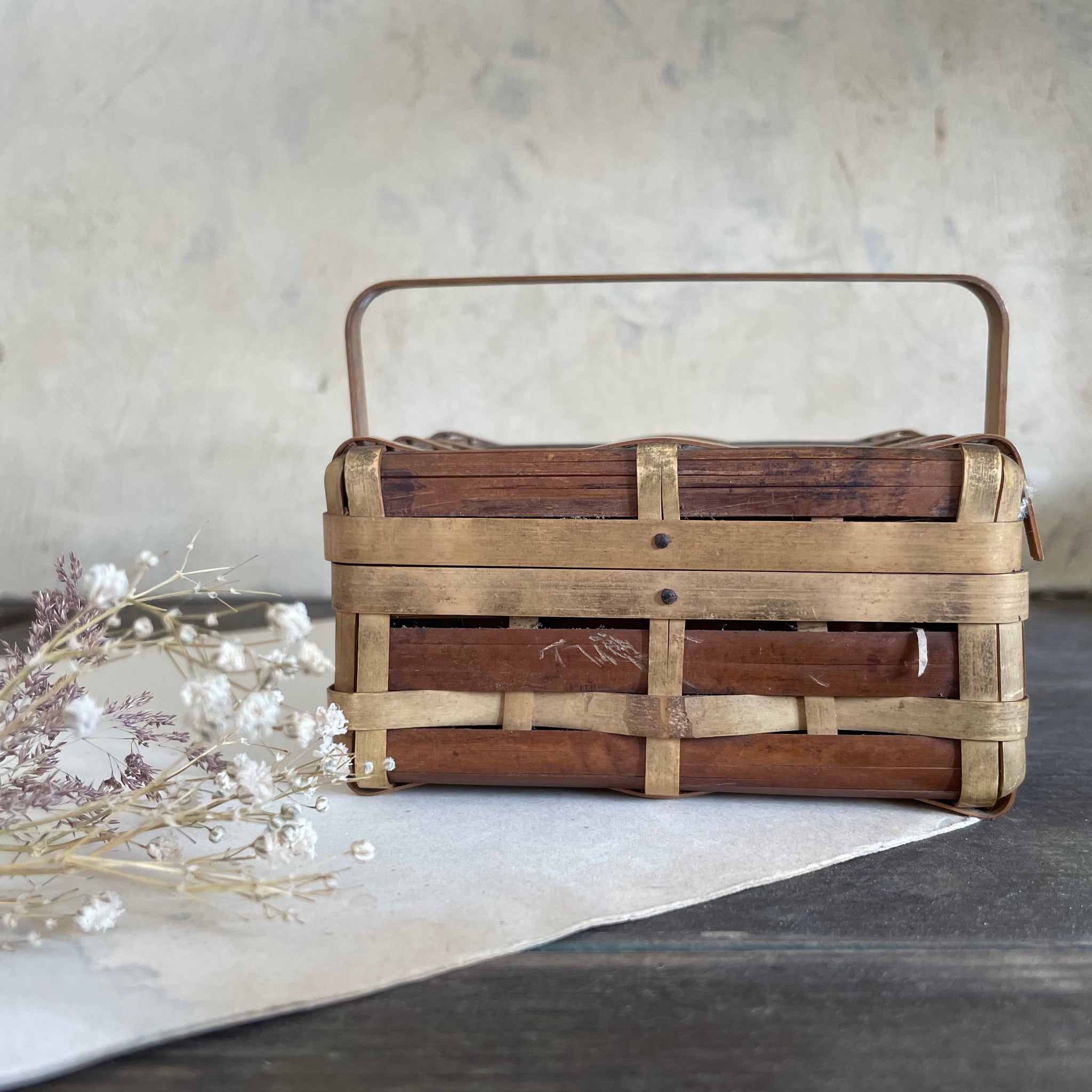 Vintage Rattan Basket