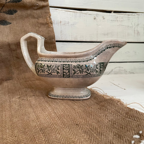 Rustic Stained Gravy Boat
