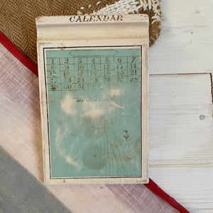 Worn Antique Memo Calendar