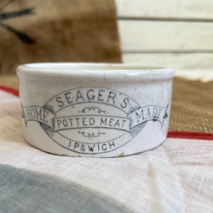 Antique Faded Seager's Meat Pot