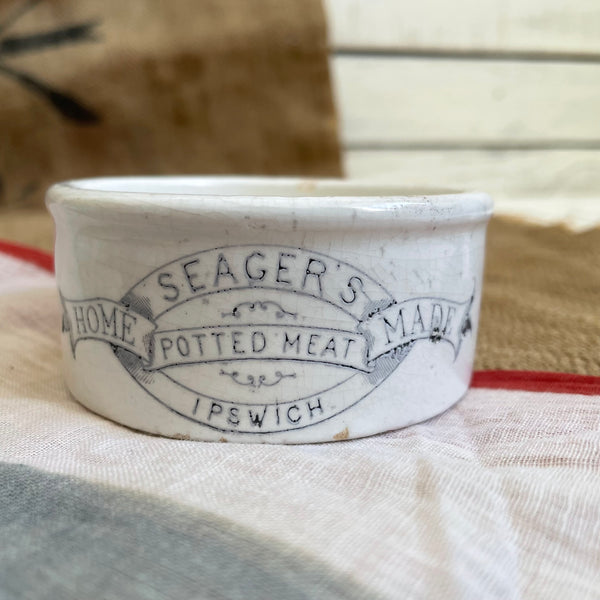 Antique Faded Seager's Meat Pot