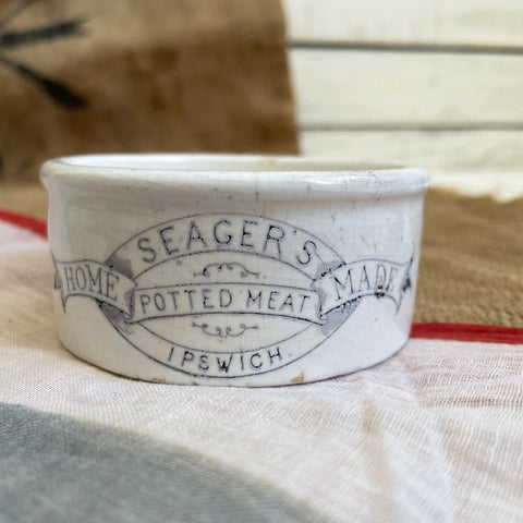 Antique Faded Seager's Meat Pot