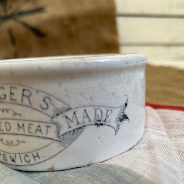 Antique Faded Seager's Meat Pot