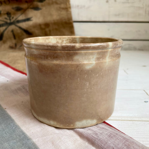 Antique French Ironstone Buttered Preserve Pot