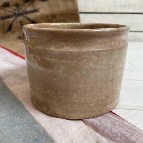 Antique French Ironstone Buttered Preserve Pot
