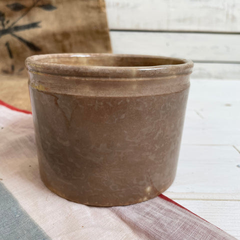 Antique French Ironstone Buttered Preserve Pot