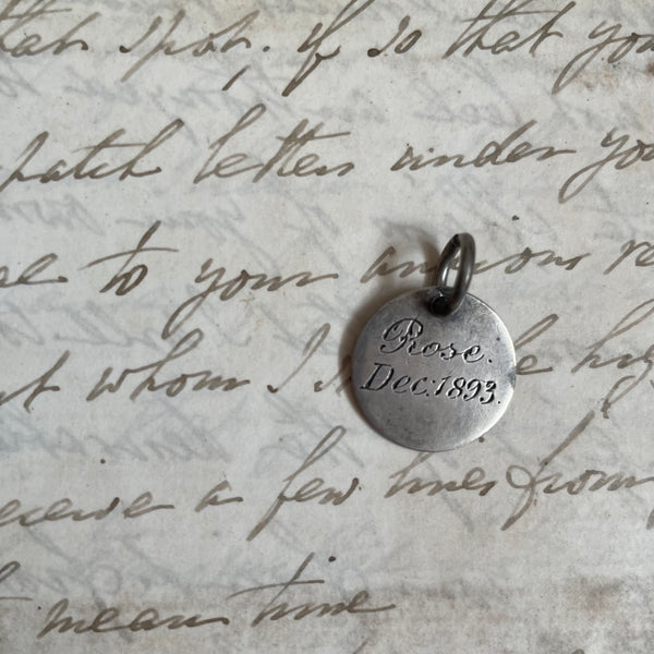 Rose Dec 1893 Love Token