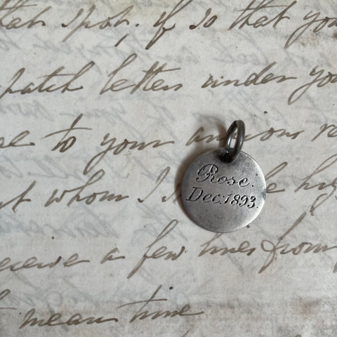 Rose Dec 1893 Love Token