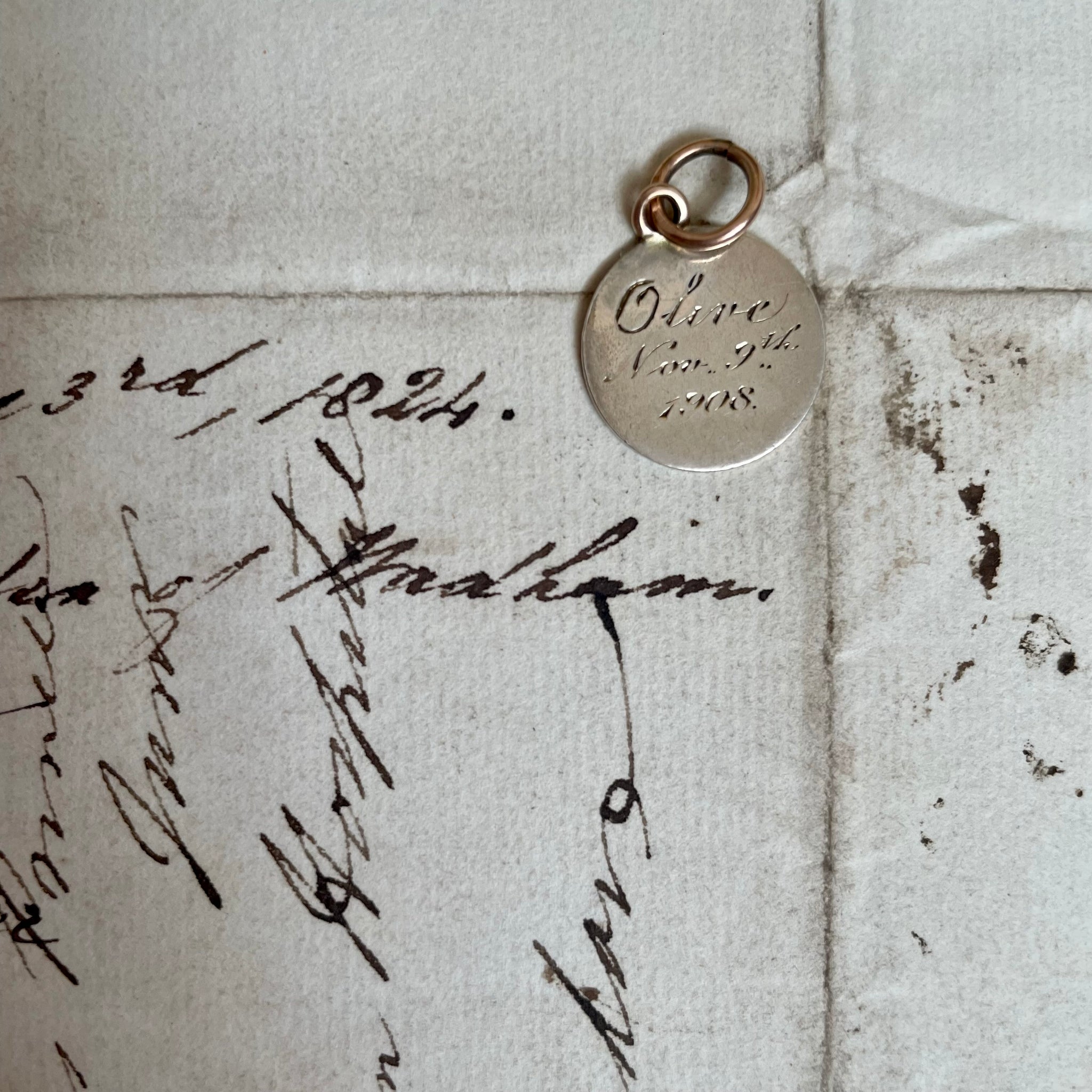 Olive Nov 9th 1908 Love Token