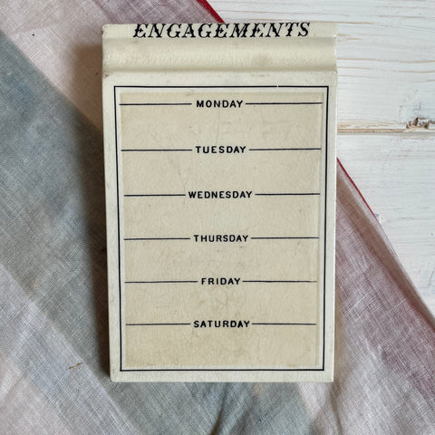 Antique Engagement Memo Calendar