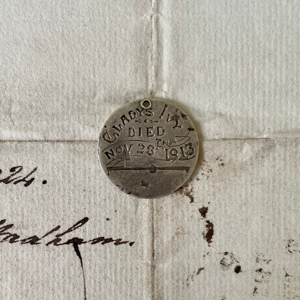 Gladys Ivy Died  Nov 28th 1913 Love Token
