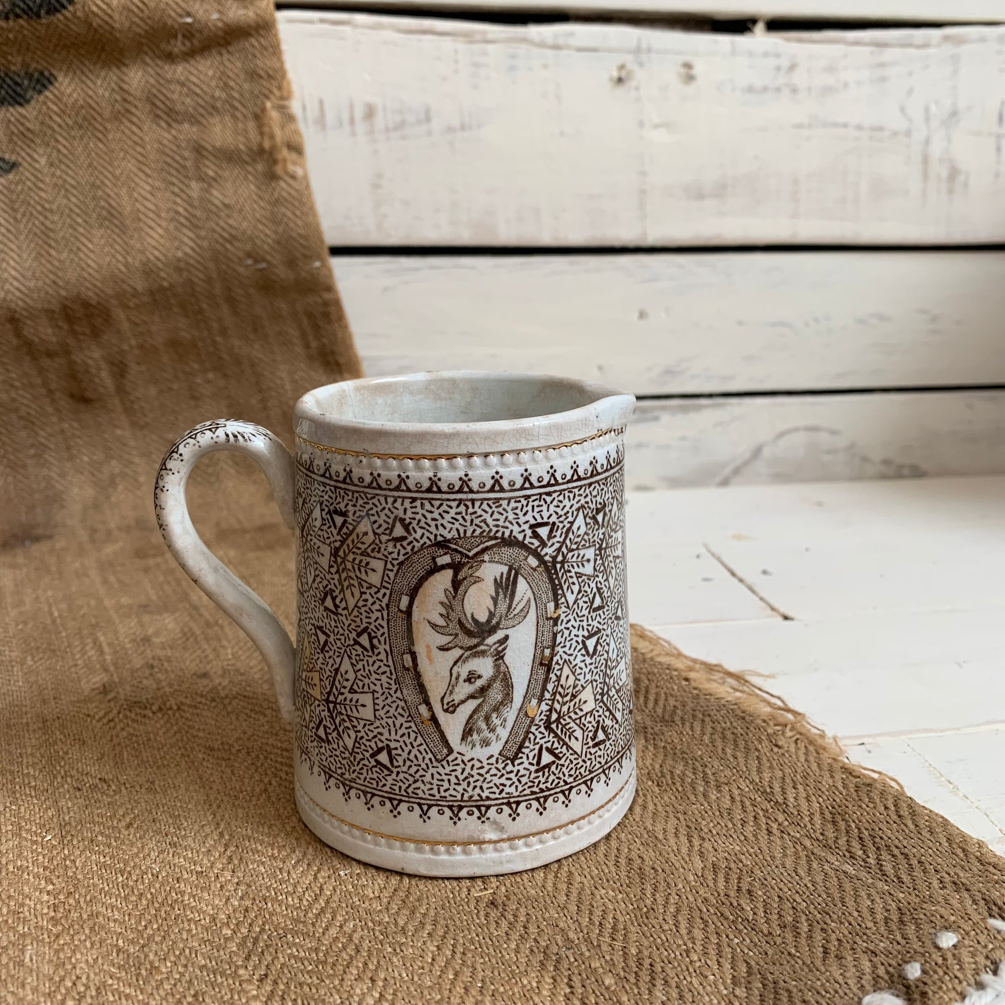 Vintage Deer Transfer Jug