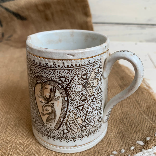 Vintage Deer Transfer Jug