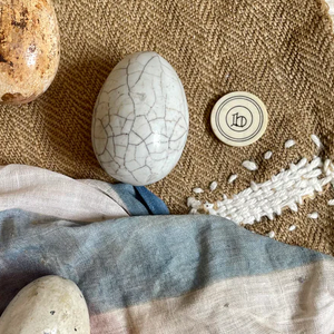 Antique Ceramic Broody Egg