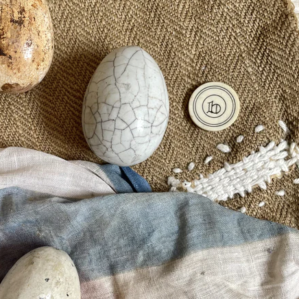 Antique Ceramic Broody Egg