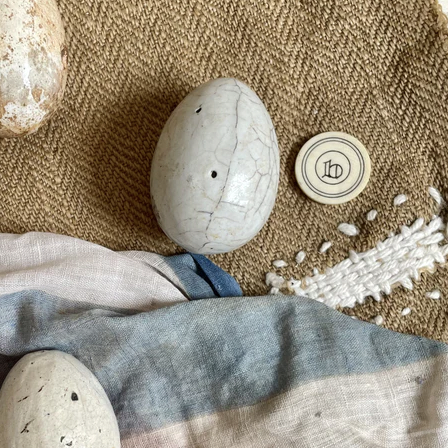 Antique Ceramic Broody Egg