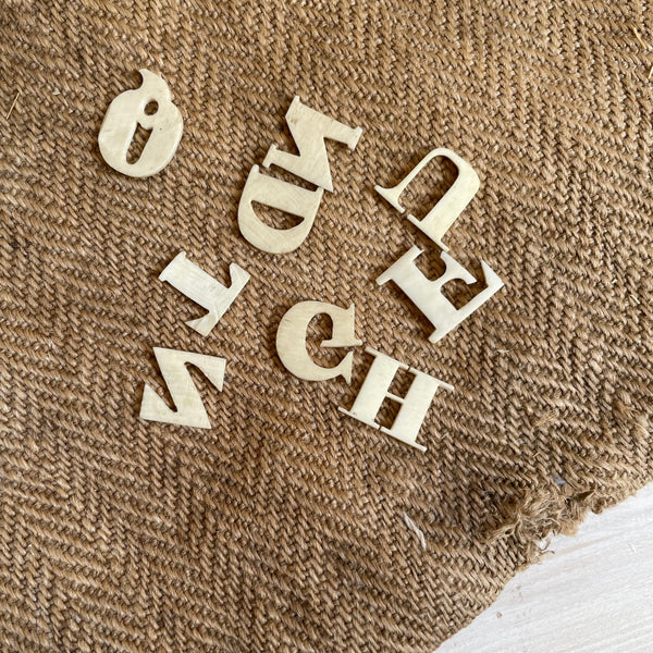 Rare Victorian Bone Carved Spelling Letter