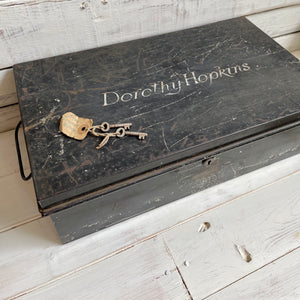 Antique Dorothy Hopkins Deed Box with Keys