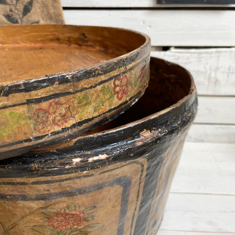Antique Papier-mâché Floral Box