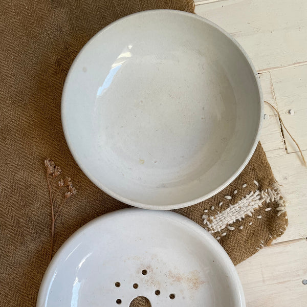 Antique Draining Plate & Bowl