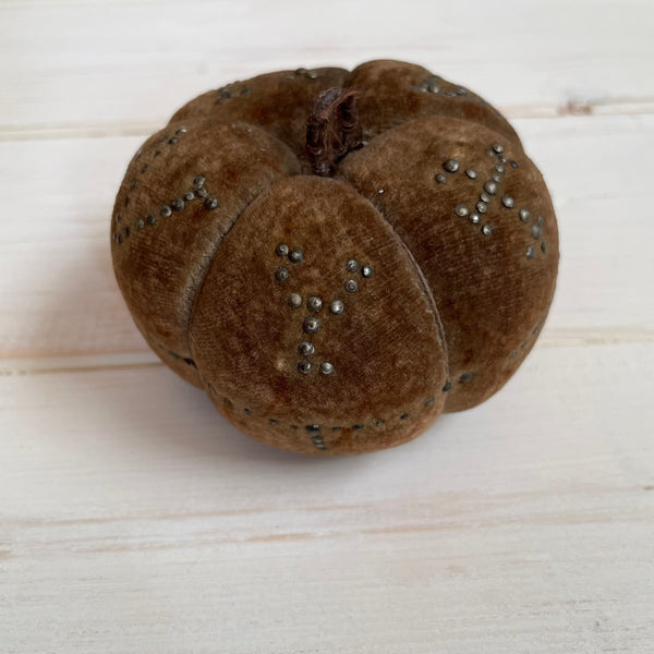 Rare Victorian Pumpkin Pin Cushion