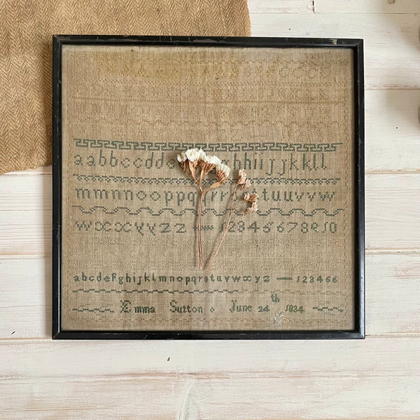 Victorian Cross Stitch Sampler 1834