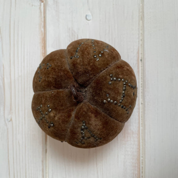 Rare Victorian Pumpkin Pin Cushion