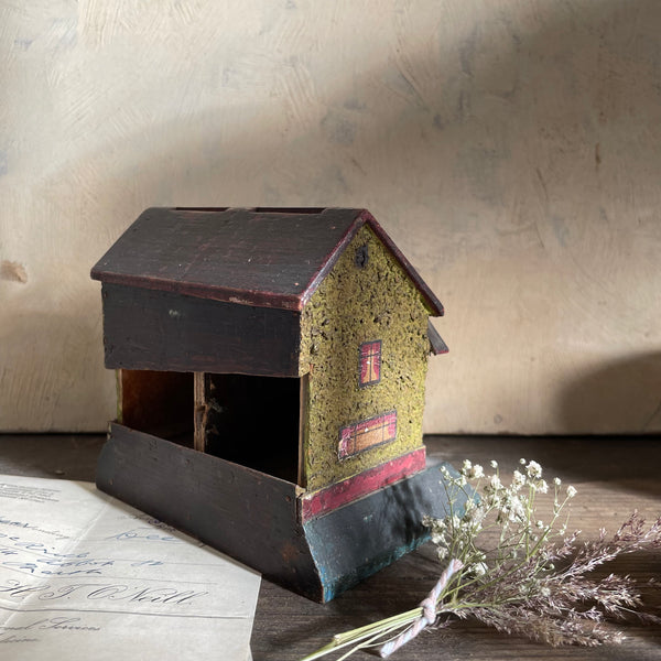 1845 Antique Cottage Money Box