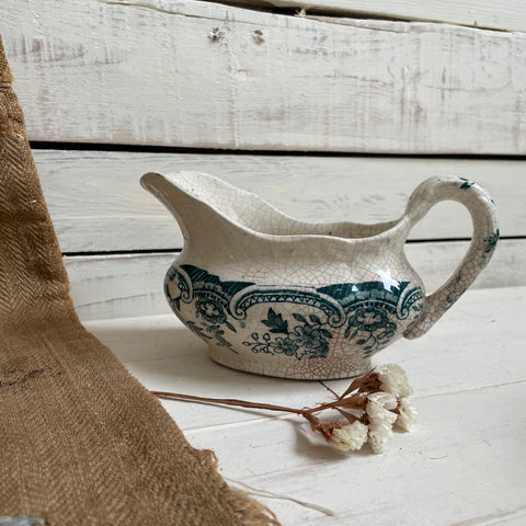 Antique Crazed Transfer Jug