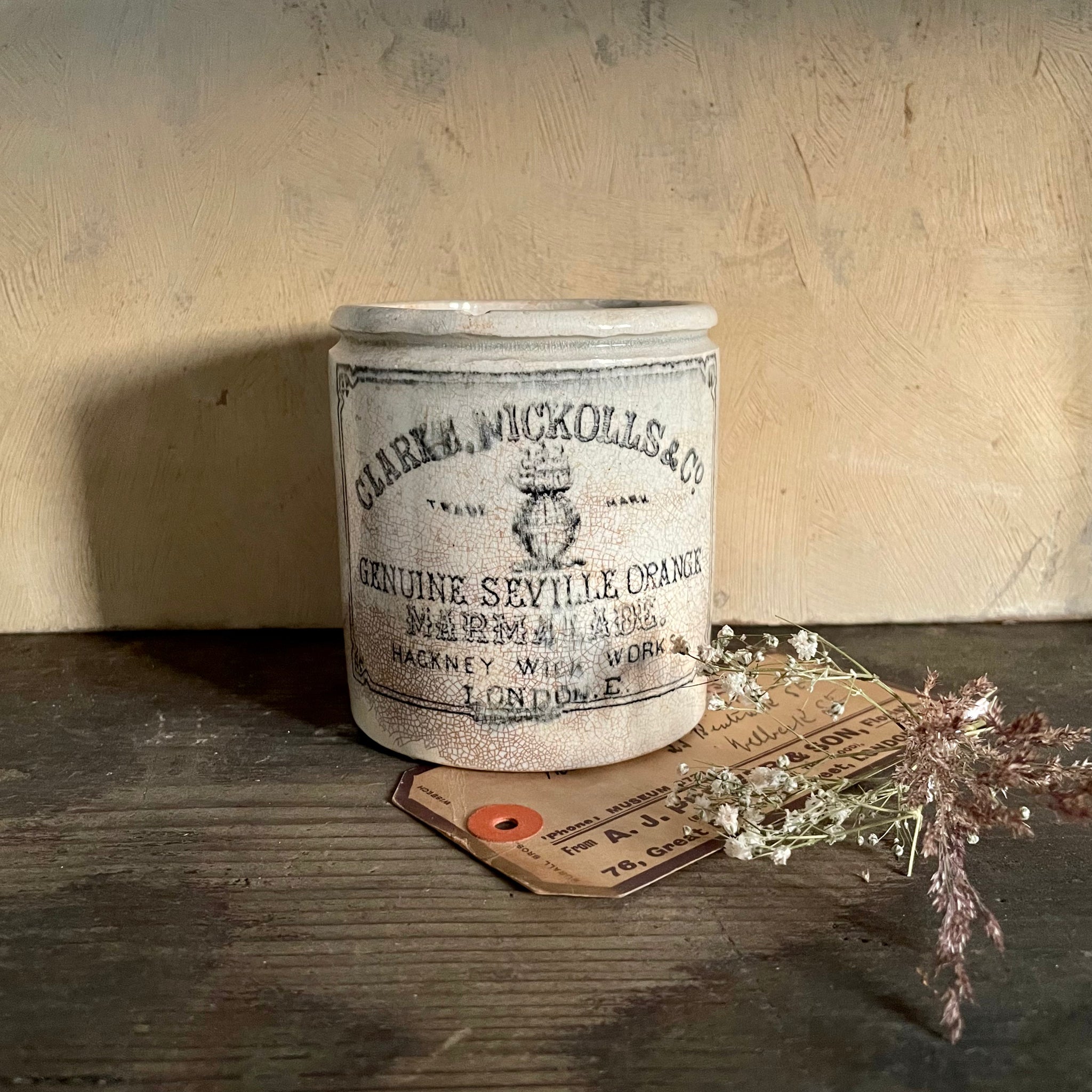 Antique Rare Clarke Nickolls & Co Seville Marmalade Pot