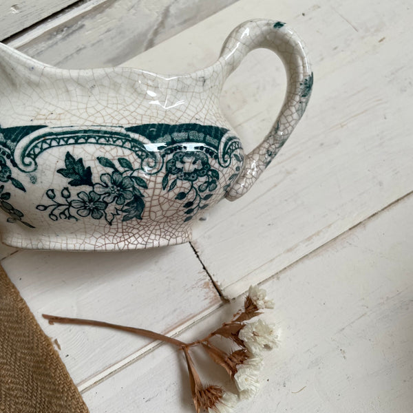 Antique Crazed Transfer Jug