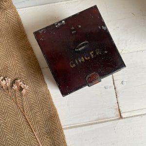 Antique Ginger Tin Box