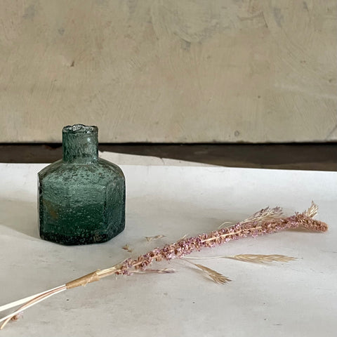 Antique Glass Bubbled Pot