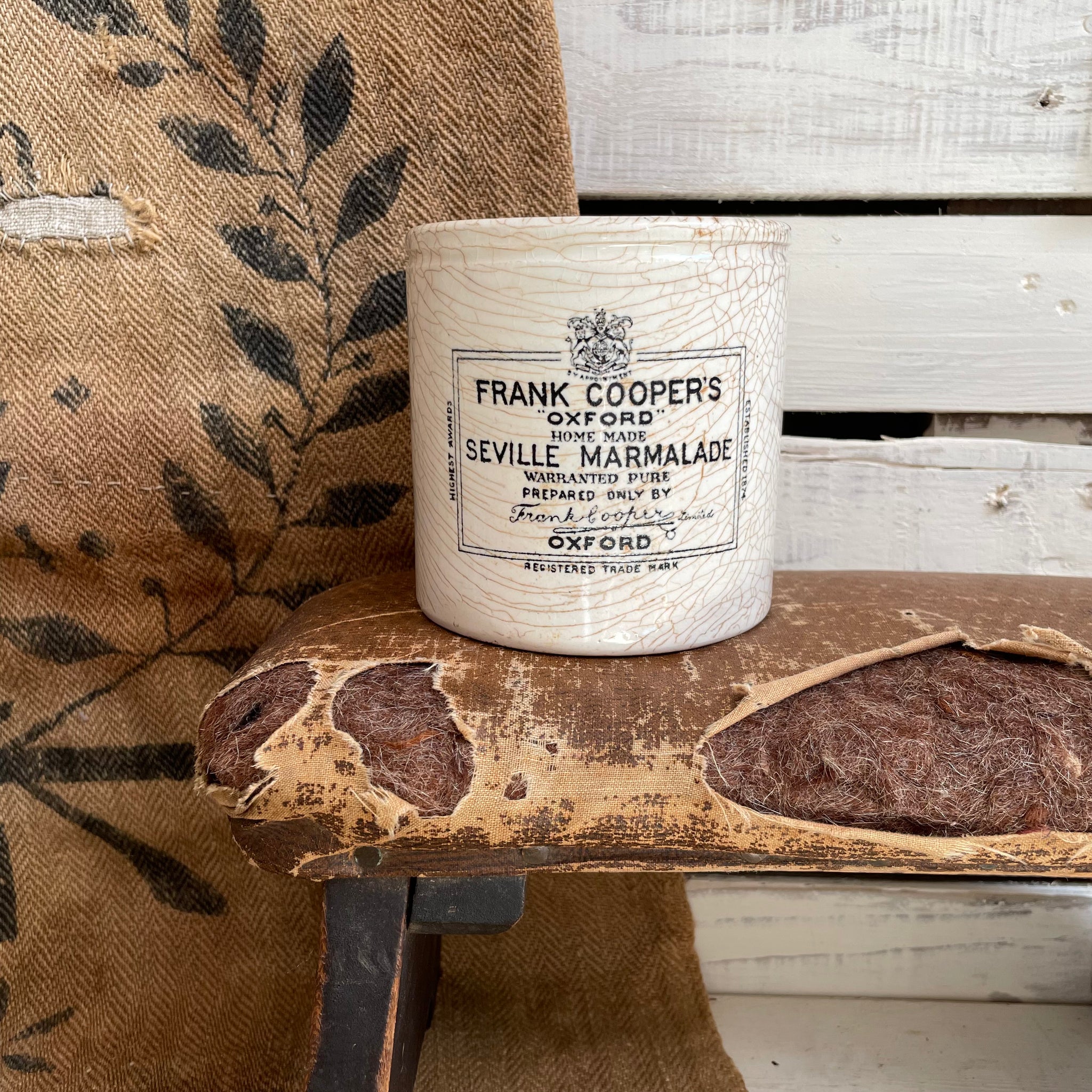 Antique Large Frank Coopers Marmalade Pot