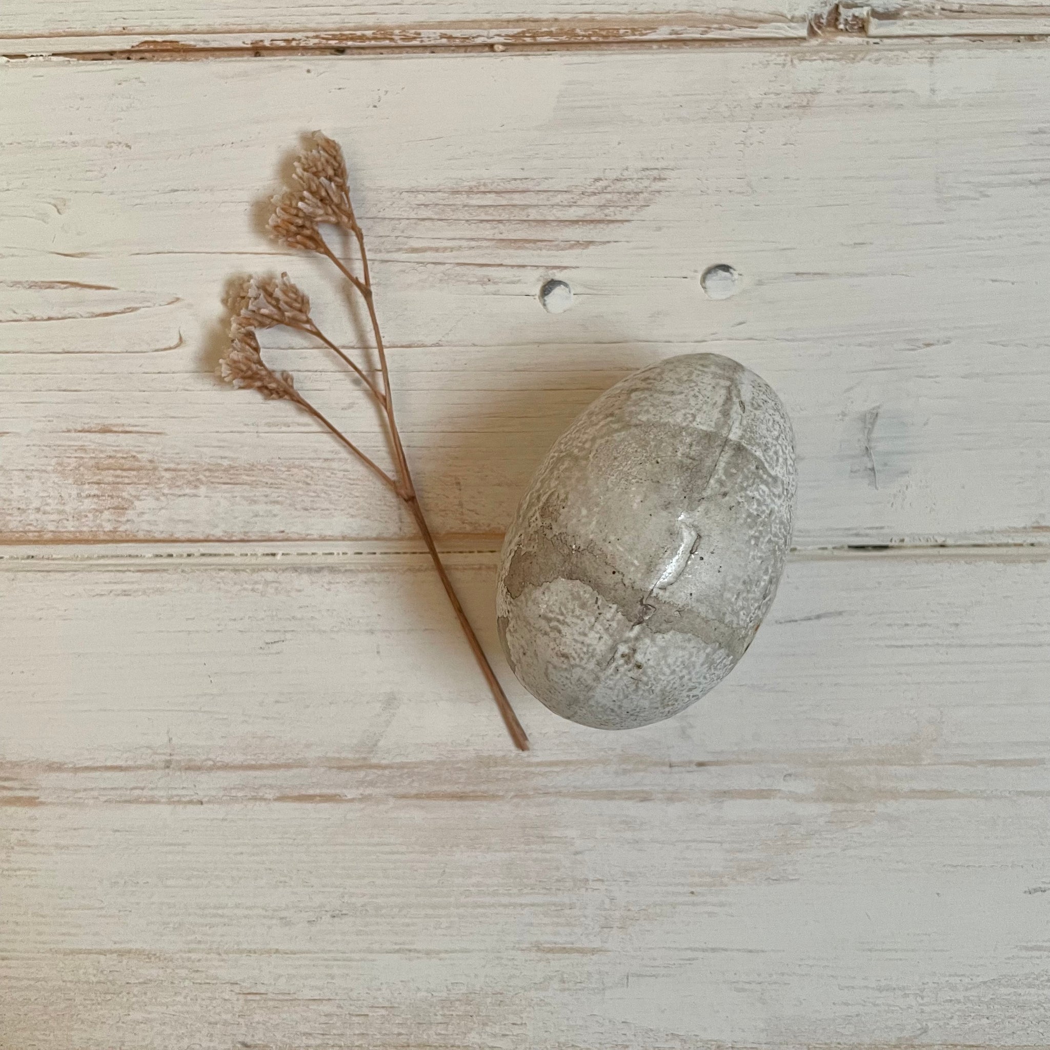 Antique Broody Ceramic Egg