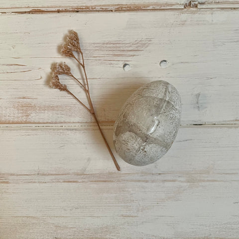 Antique Broody Ceramic Egg