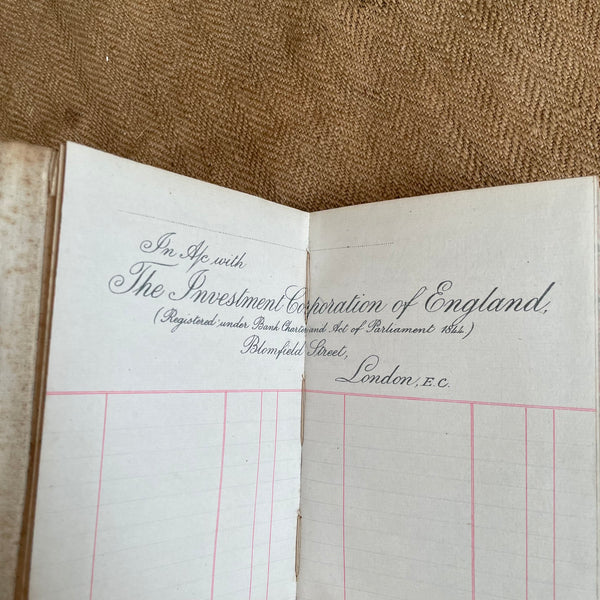 Antique Bank Book