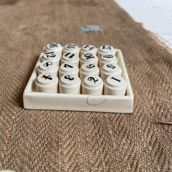 Rare Antique Ceramic Numbers