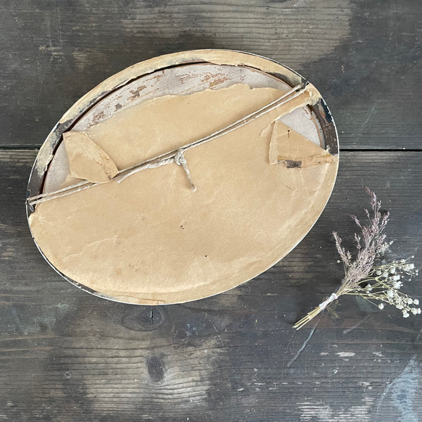 Vintage Oval Frame with Poem